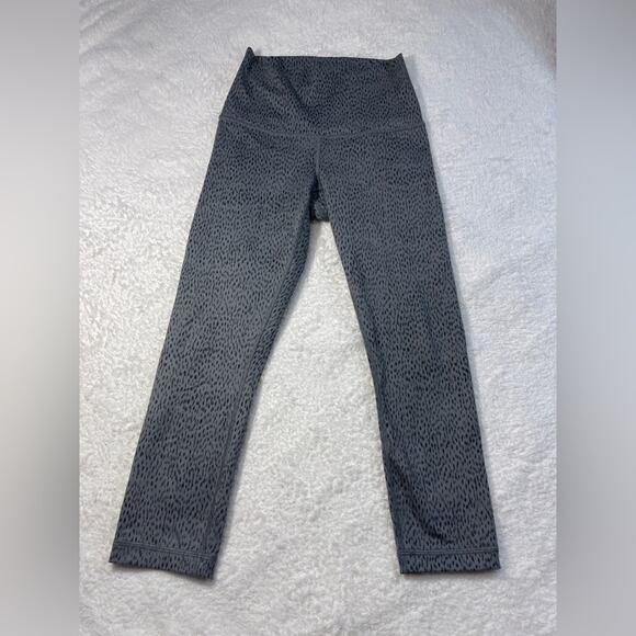 Lululemon Wunder Under Crop II Full-On (Roll Down) Dottie Dash Slate Black - Picture 8 of 10